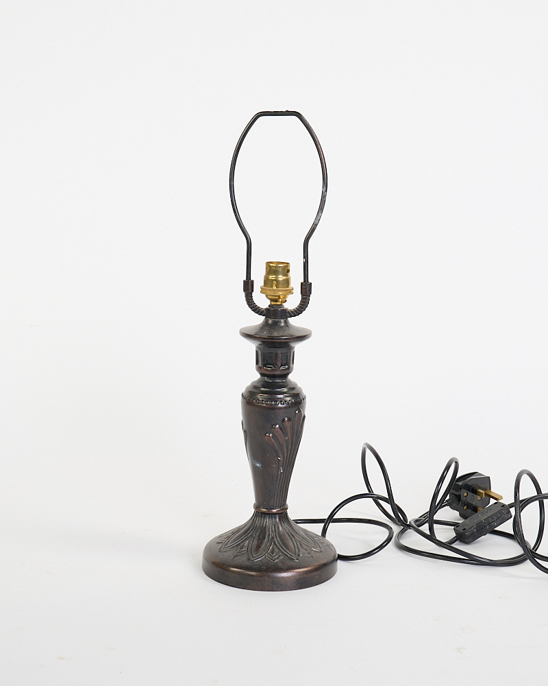 Vintage Art Nouveau Bronze Finish Metal Table Lamp Base