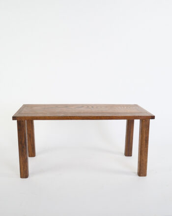 Retro Wooden Side Table with Visible Grain