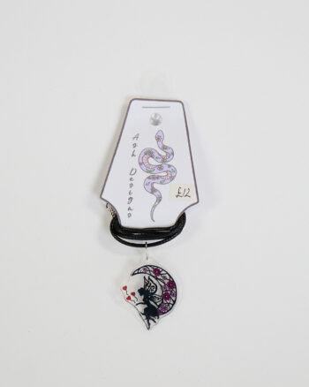 Handmade Fairy Moon Plastic Pendant Necklace by Ash Designs