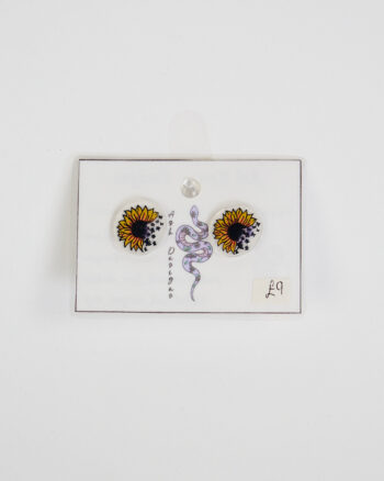 Handmade Sunflower Stud Earrings by Ash Designs