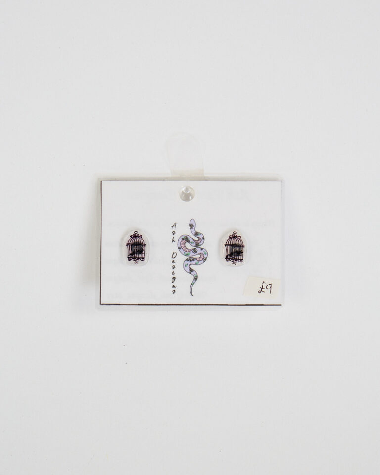 Handmade Birdcage Stud Earrings by Ash Designs