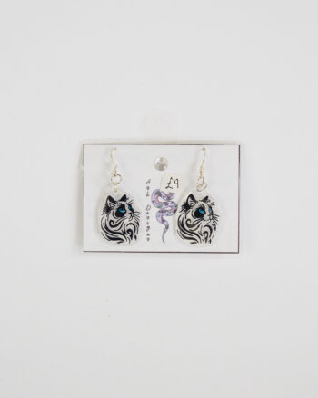 Handmade Cat Head Earrings by Ash Designs