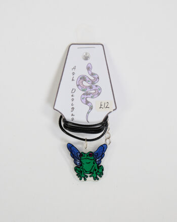 Frog with Butterfly Wings Charm Necklace by Ash Designs