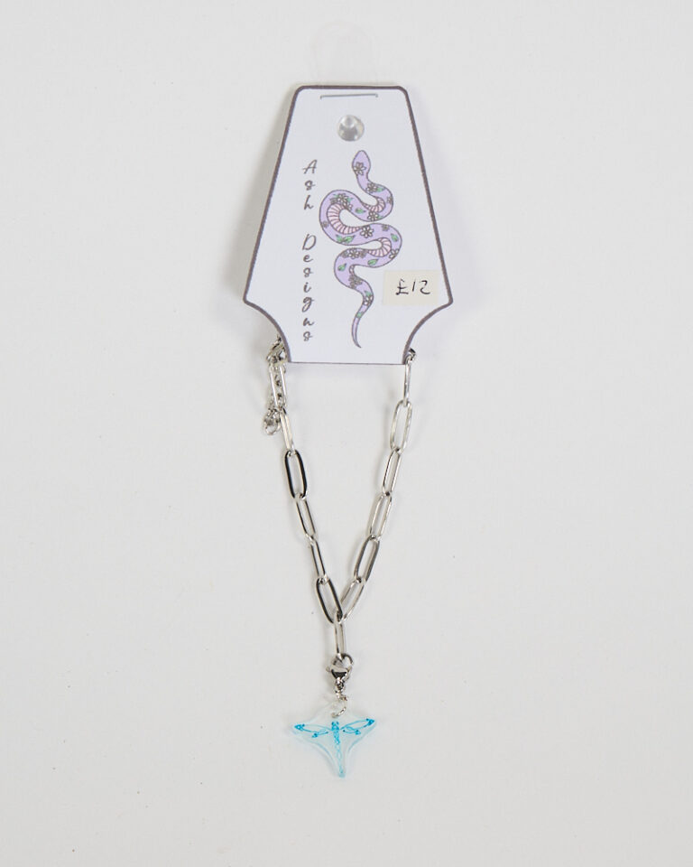 Handmade Silver Tone Bracelet with Dragonfly Charm by Ash Designs