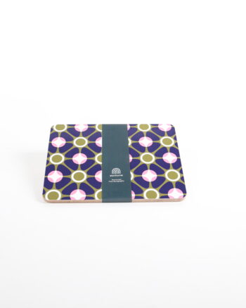 Set of Two Geometric Wood Placemats