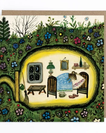 Little Mouse Bedroom Greeting Card