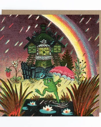 Frog and Rainbow Greeting Card