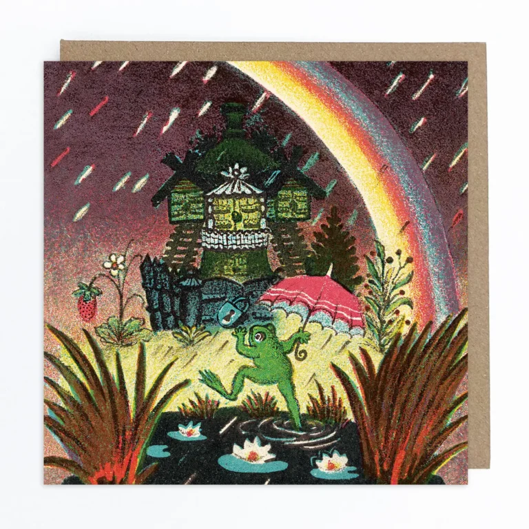 Frog and Rainbow Greeting Card