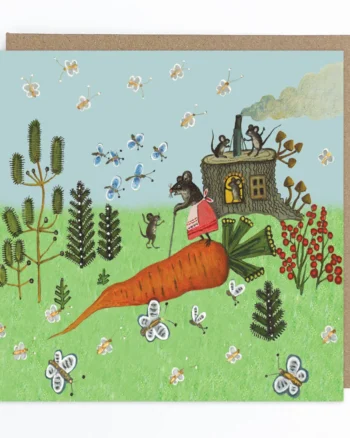 Mouse and Carrot Greeting Card