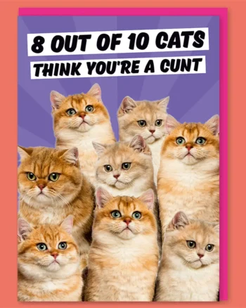 8 out of 10 Cats Greeting Card
