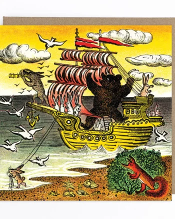 Bear Sea Voyage Greeting Card