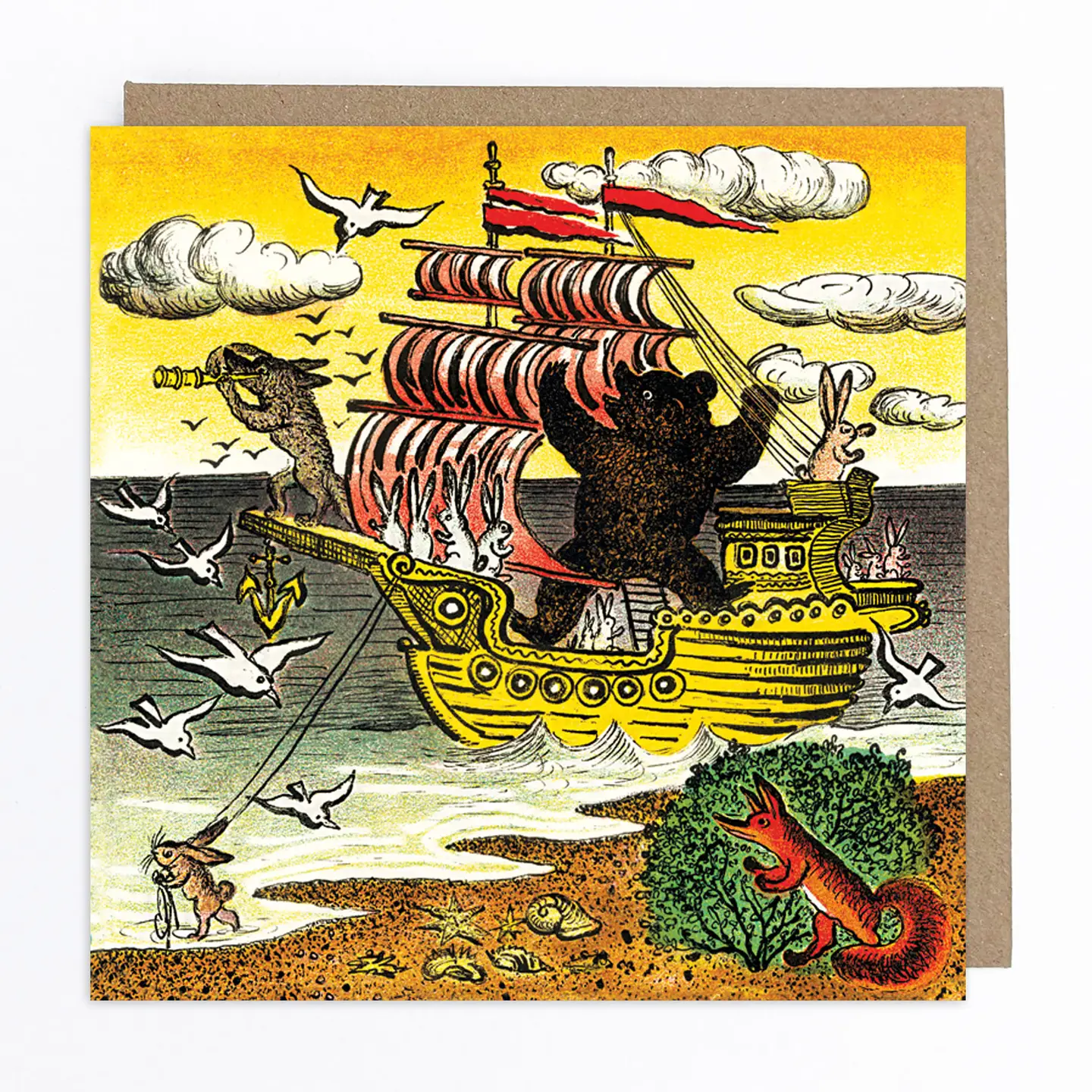 Bear Sea Voyage Greeting Card