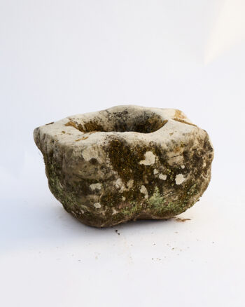 Antique Reclaimed Stone Trough with Moss Patina