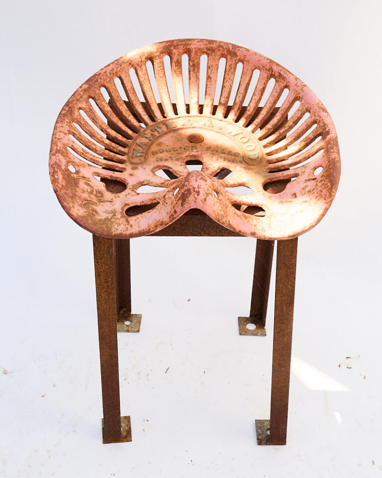 Vintage Industrial Walter A. Wood Cast Iron Tractor Seat