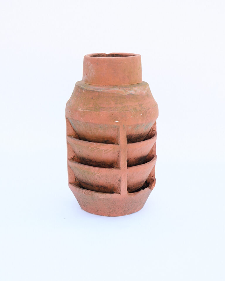Vintage Terracotta Strawberry Planter with Multiple Pockets
