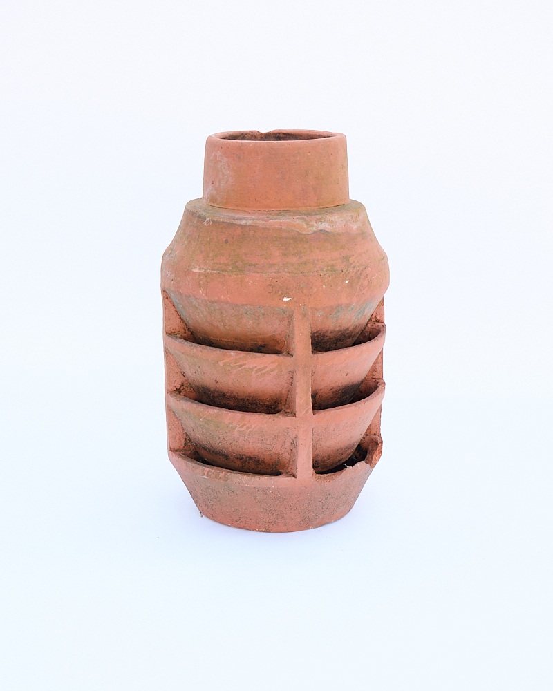 Vintage Terracotta Strawberry Planter with Multiple Pockets