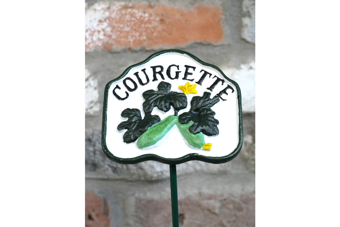 Cast Iron Courgette Garden Sign