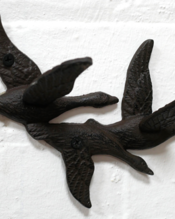 Cast Iron Flying Birds Triple Coat Hook