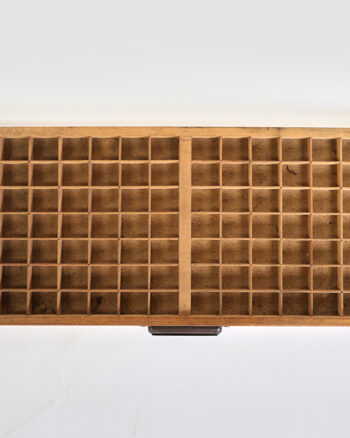 Vintage Wooden Printer’s Type Case with Multiple Compartments