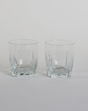 Bushmills Irish Whiskey Glass Tumblers with Swirled Base