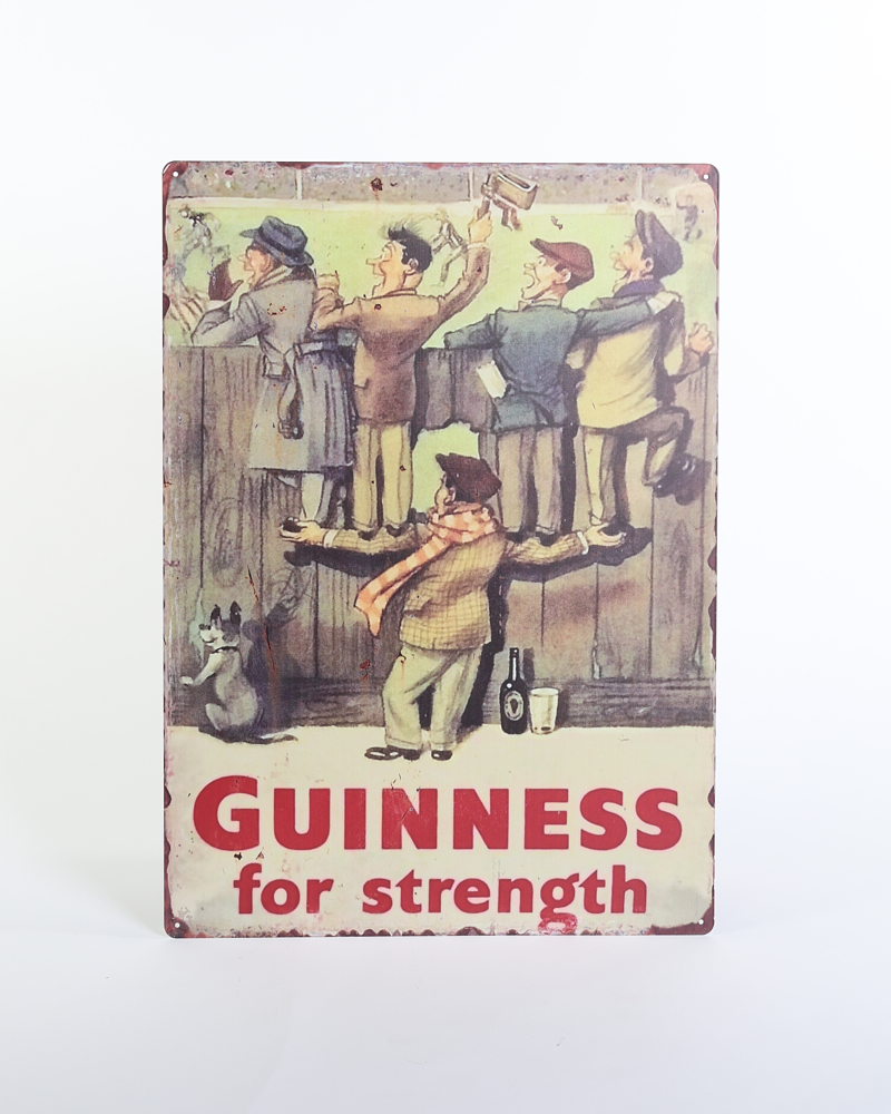 Vintage Guinness ‘For Strength’ Advertising Metal Sign