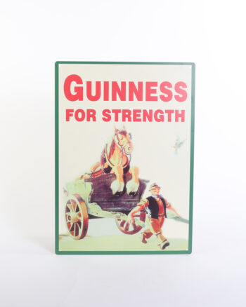 Guinness “For Strength” Metal Advertising Sign