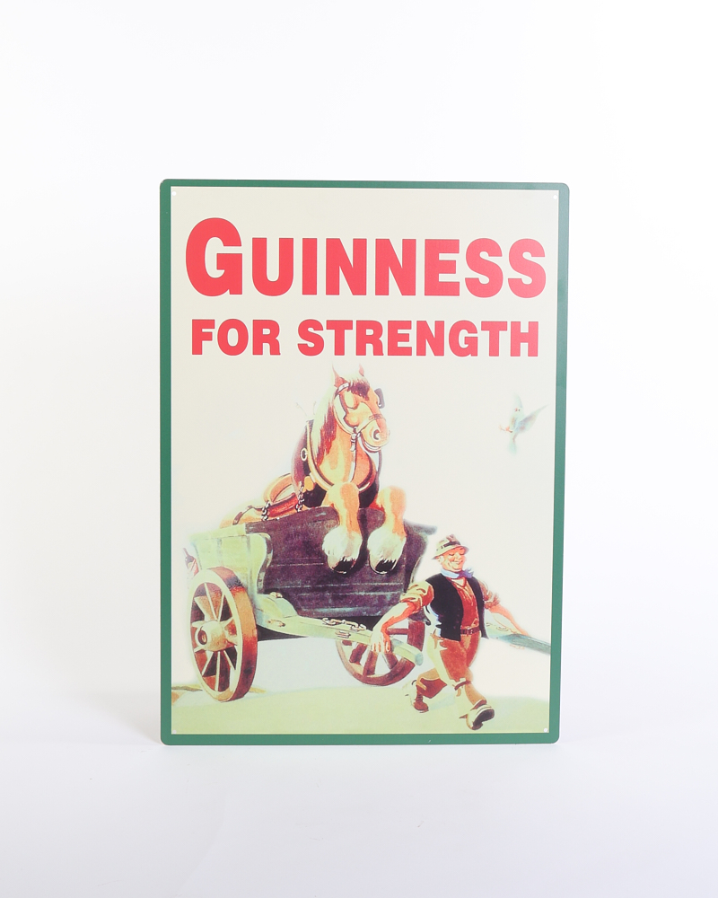 Guinness “For Strength” Metal Advertising Sign