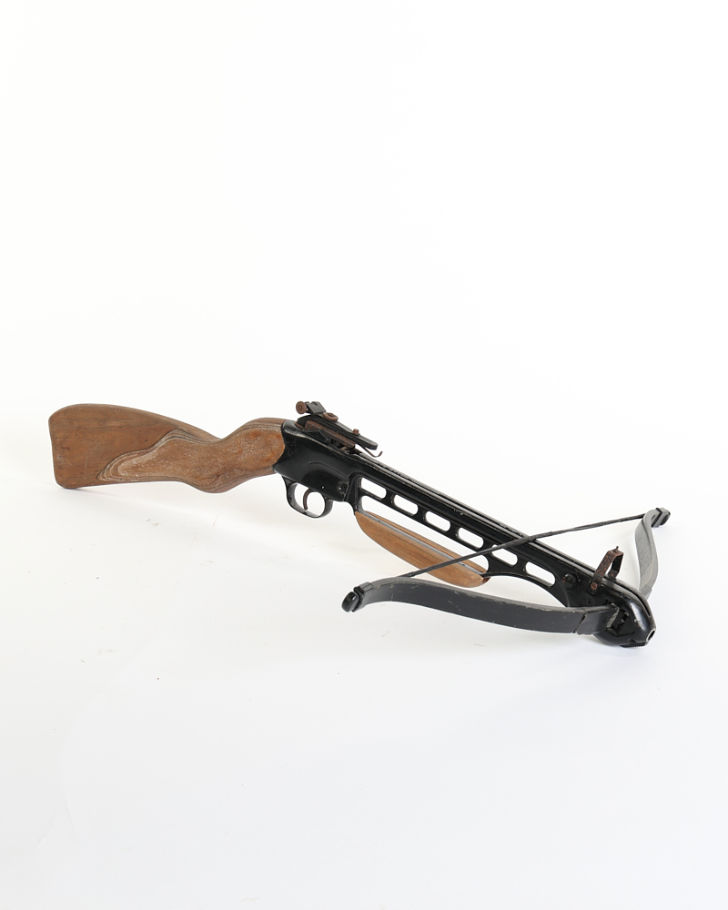 Vintage Recreational Crossbow with Wood Stock and Metal Frame