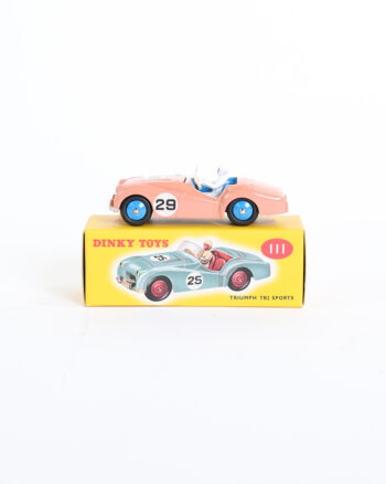 Vintage Dinky Toys Triumph TR2 Sports Car with Original Box