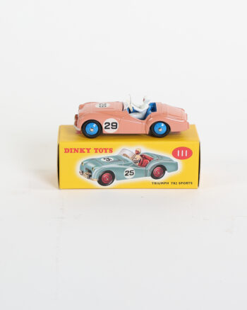 Vintage Dinky Toys Triumph TR2 Sports Car with Original Box