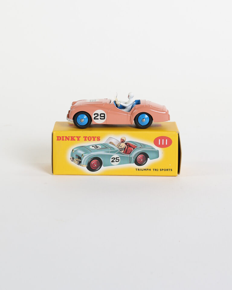Vintage Dinky Toys Triumph TR2 Sports Car with Original Box