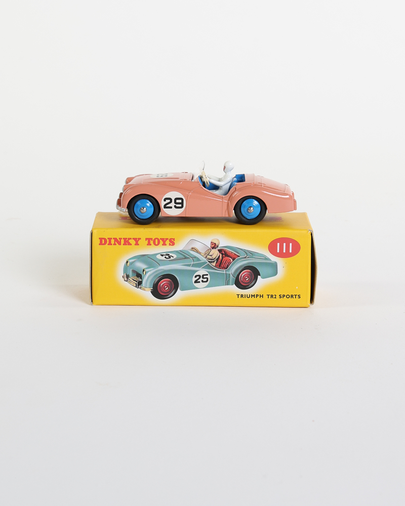Vintage Dinky Toys Triumph TR2 Sports Car with Original Box
