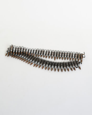 Vintage Military Ammunition Belt with Metal Casings