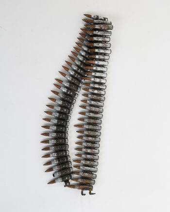 Vintage Military Ammunition Belt with Metal Casings