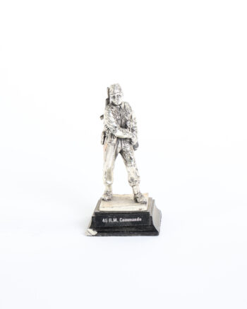 Silver Tone Metal 45 R.M. Commando Military Figurine