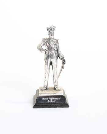 Victorian Silver-Plated Royal Regiment of Artillery Officer Figurine