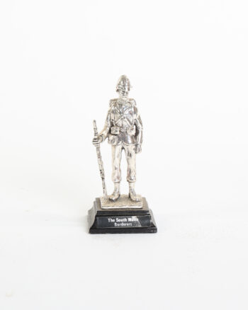 Vintage Metal Military Figurine with South Wales Borderers Base