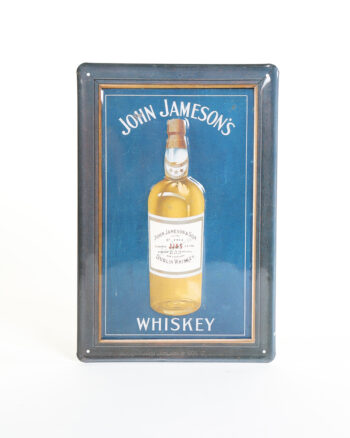 Vintage John Jameson’s Dublin Whiskey Advertising Tin Sign