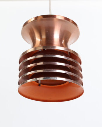 Mid Century Copper Pendant Light Shade with Tiered Design