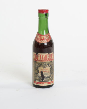 Vintage Noilly Prat Rouge Vermouth Glass Bottle with Original Labels