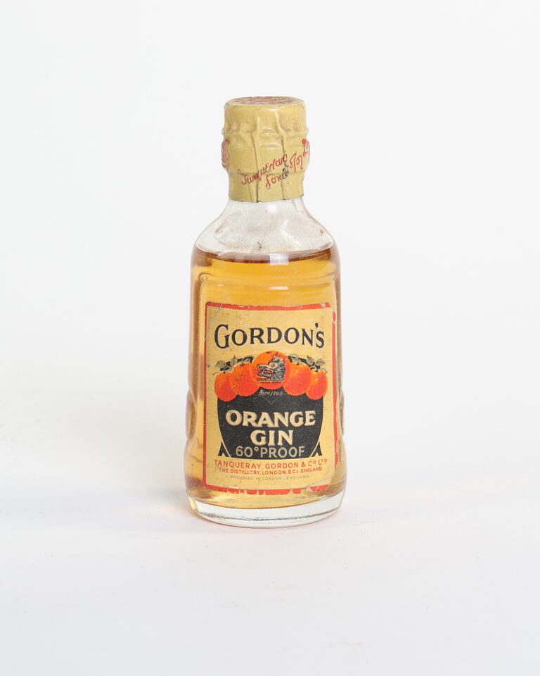 Vintage Gordon's Orange Gin Miniature Bottle with Original Label
