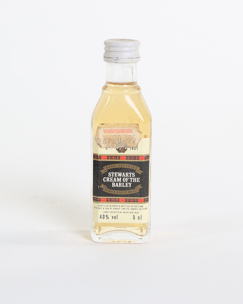 Vintage Stewart’s Cream of the Barley Miniature Scotch Whisky Bottle