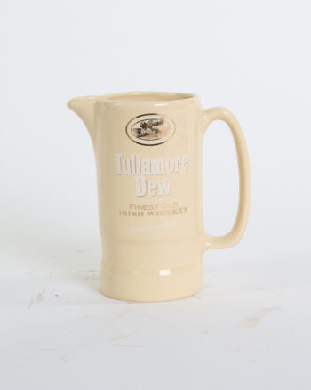 Vintage Tullamore Dew Cream Ceramic Whiskey Jug