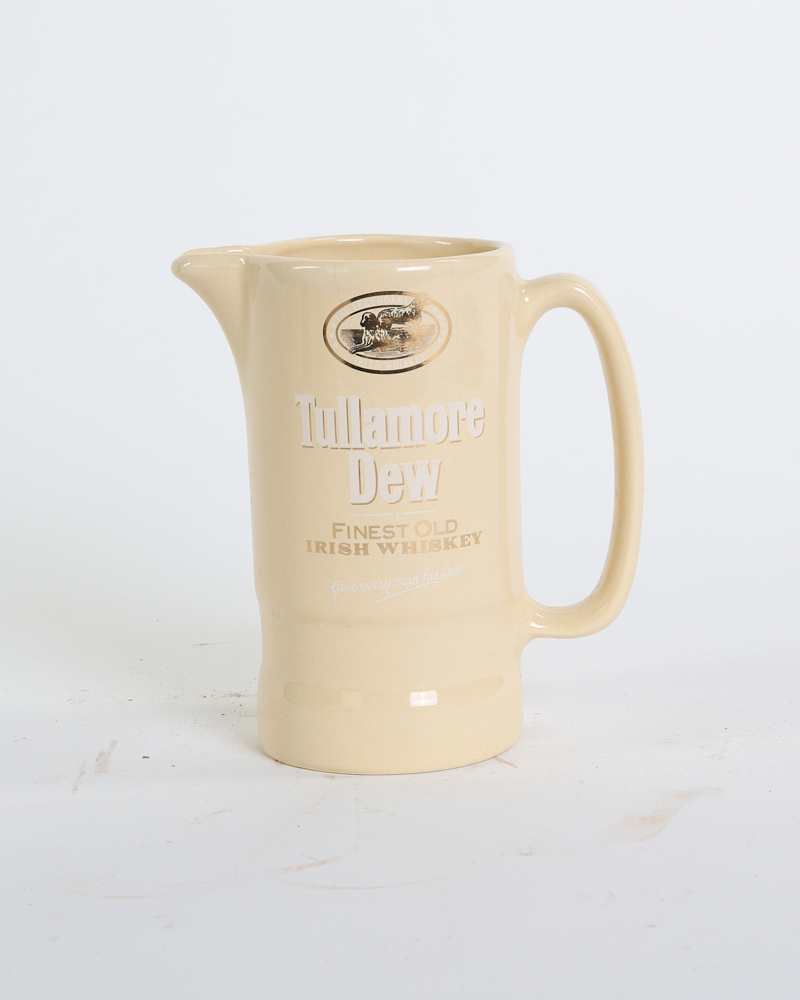 Vintage Tullamore Dew Cream Ceramic Whiskey Jug