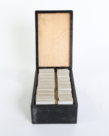 Vintage Black Wood Hymns / Price Display Box with Number Cards