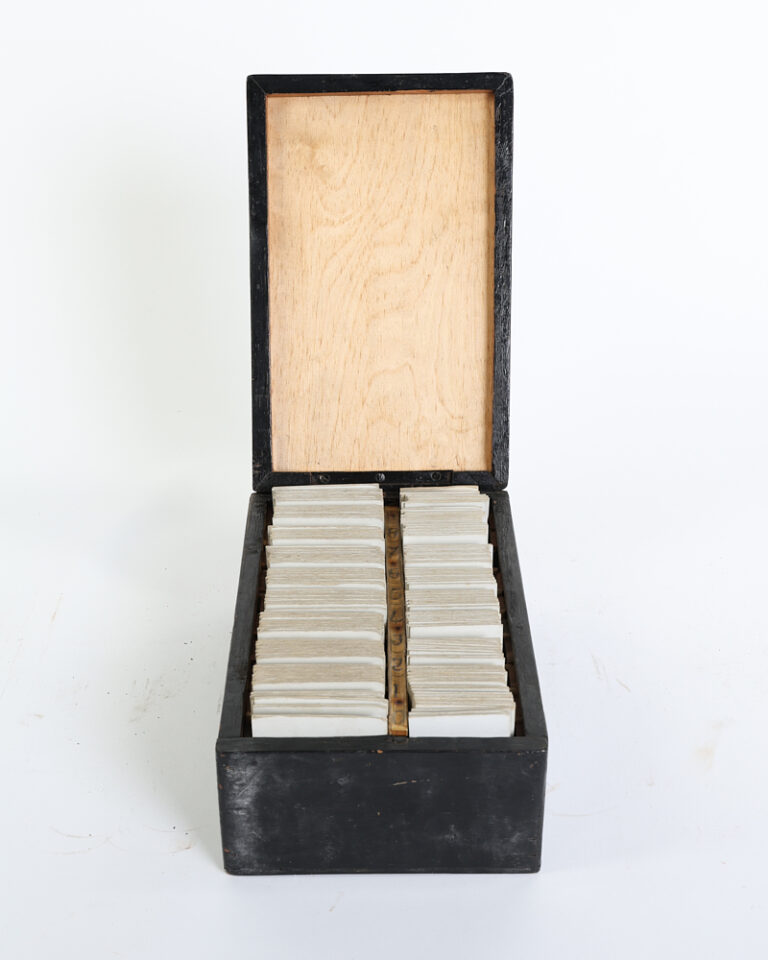Vintage Black Wood Hymns / Price Display Box with Number Cards