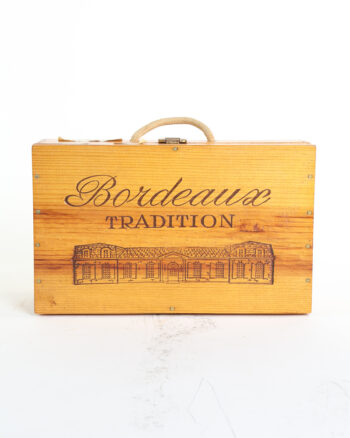 Vintage Wooden Bordeaux Slide Storage Box with Archival Slides