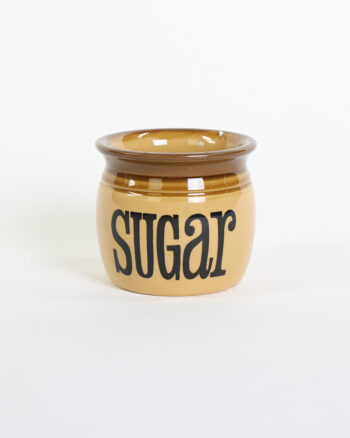 Retro Ceramic Tea and Sugar Storage Jars with Brown Glaze