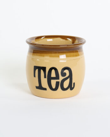 Retro Ceramic Tea and Sugar Storage Jars with Brown Glaze
