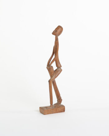 Vintage African Carved Wood Figure with Stylised Form